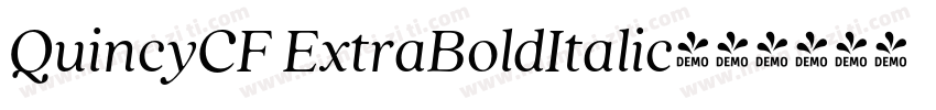 QuincyCF ExtraBoldItalic字体转换